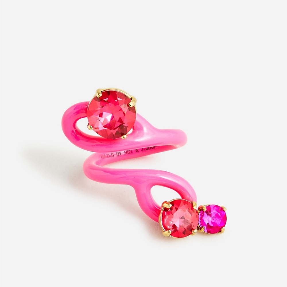 NAILS BY MEI X J.CREW LOOP CRYSTAL RING SZ5